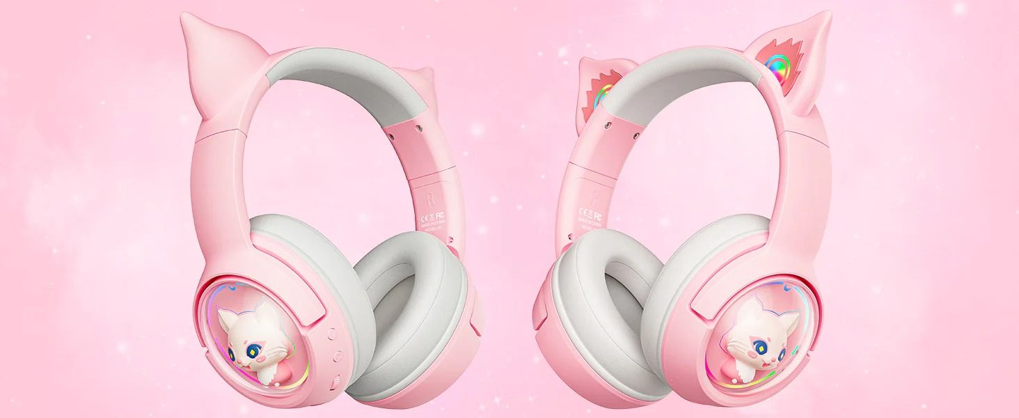 ONIKUMA B5 RGB Cat Ear Bluetooth Wireless Gaming Headset_2