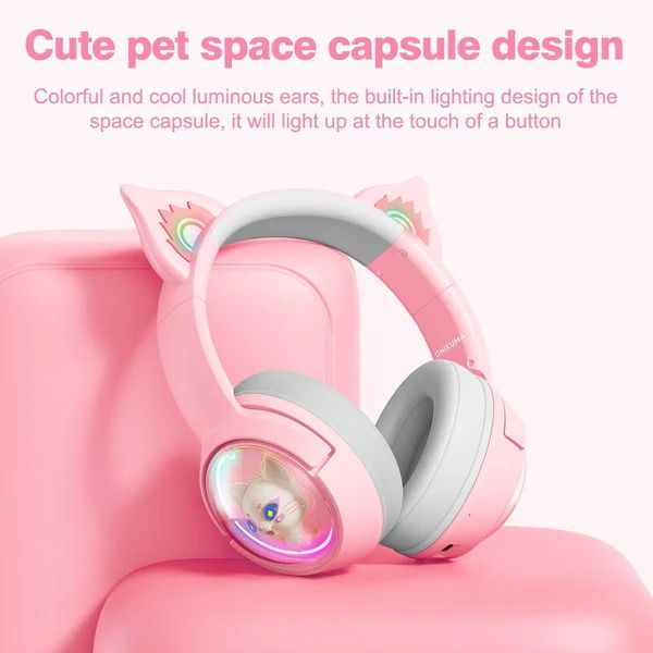 ONIKUMA B5 RGB Cat Ear Bluetooth Wireless Gaming Headset_5