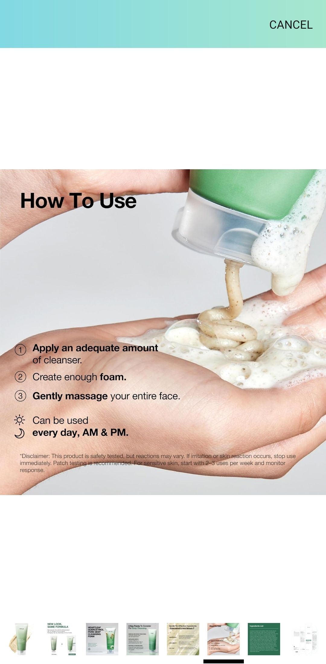 Anua Heartleaf Quercetinol Deep Cleansing foam 150ml_3