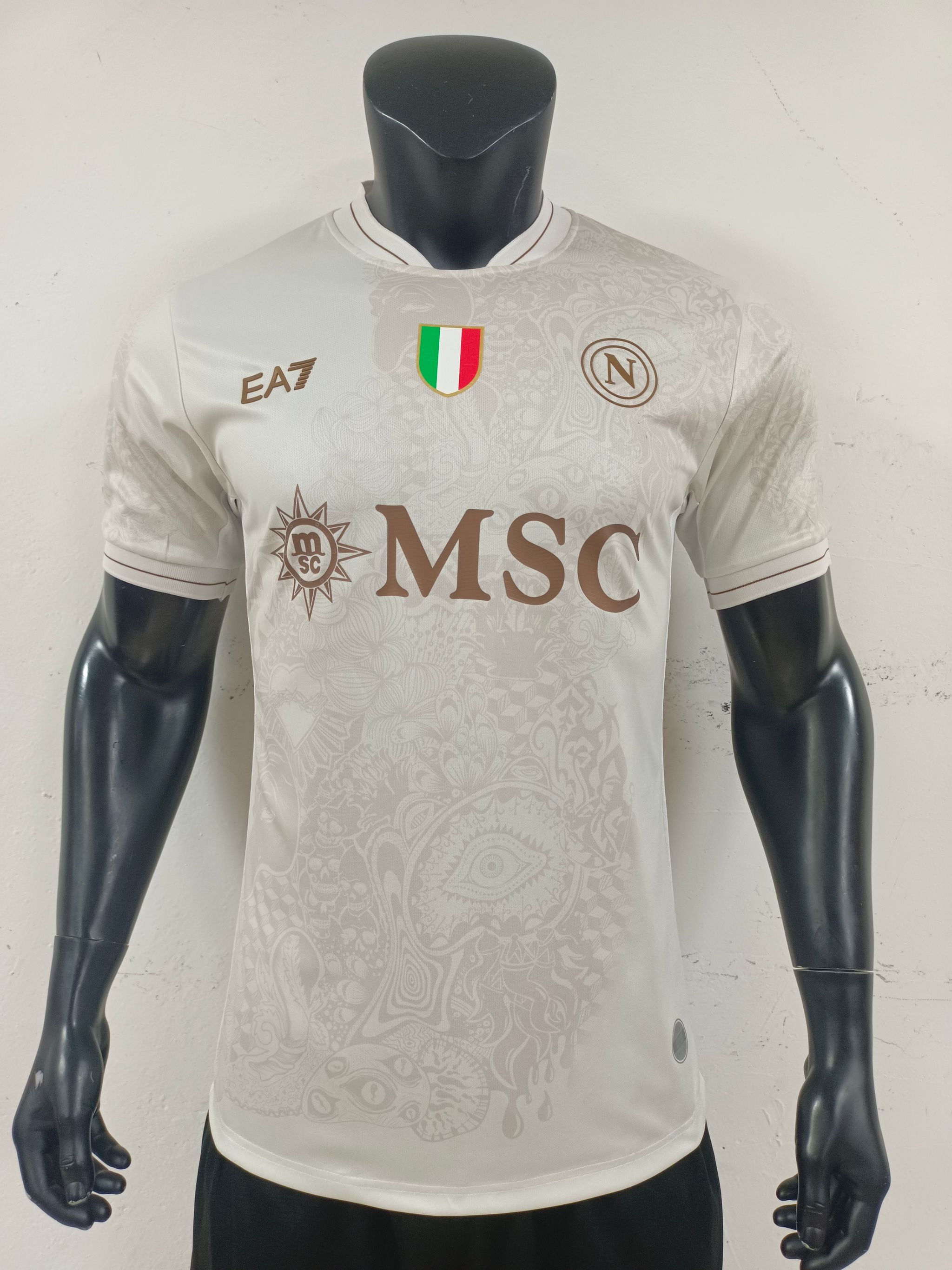 Napoli 2025/26 Third Shirt (White / Brown)_7