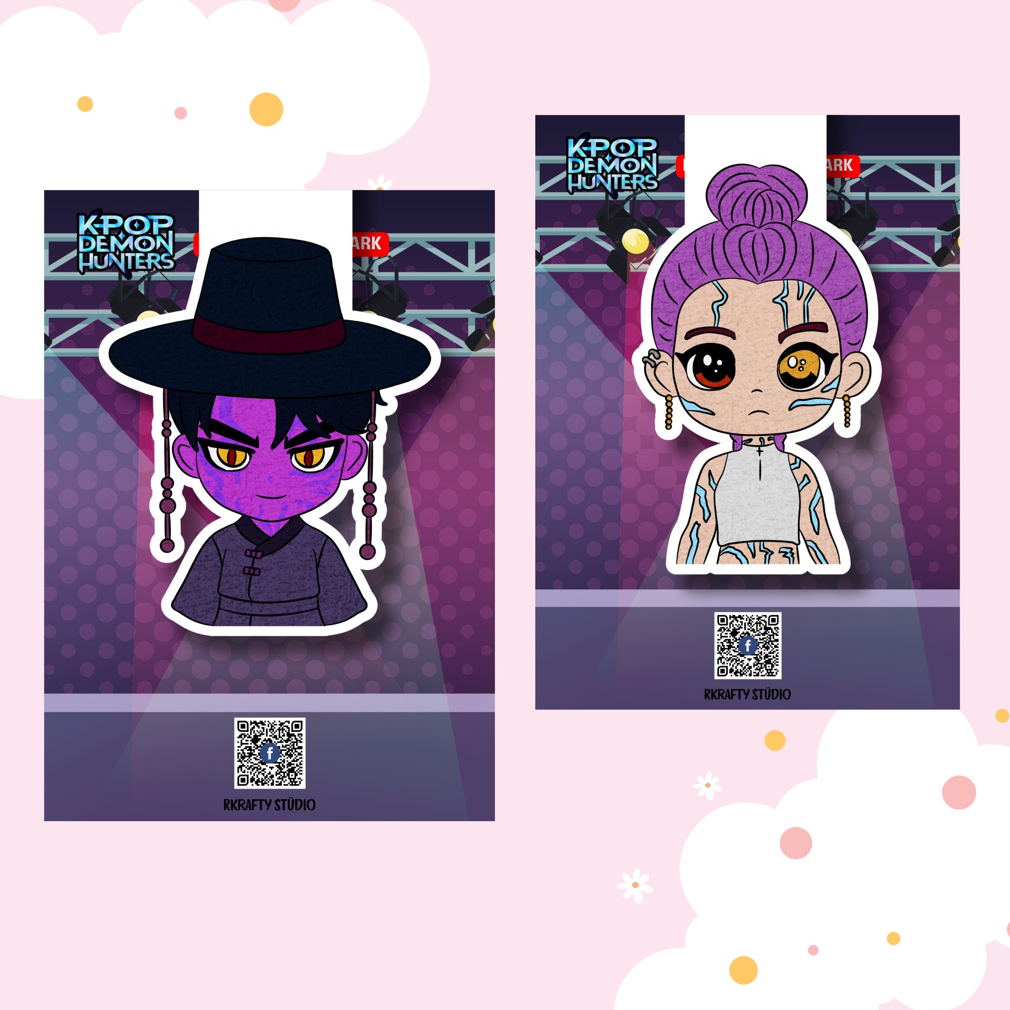 2 pcs Bundle Set KPop Demon Hunters Magnetic Bookmarks_3