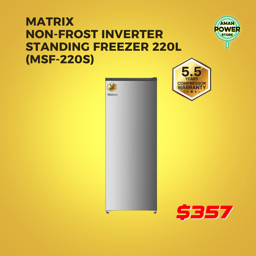 MATRIX NON-FROST INVERTER STANDING FREEZER 220L (MSF-220S)_0