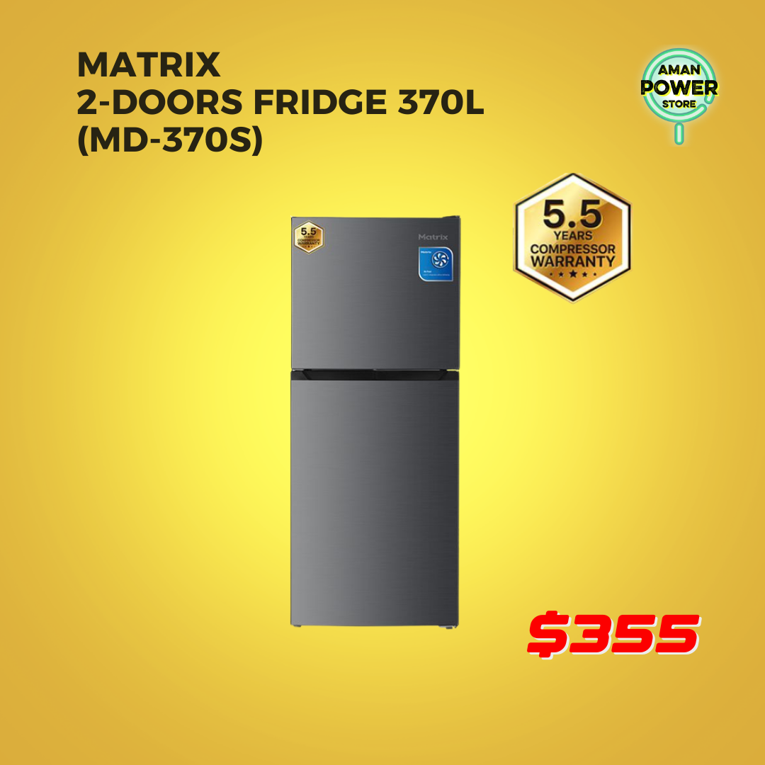 MATRIX 2-DOORS FRIDGE 370L (MD-370S)_0