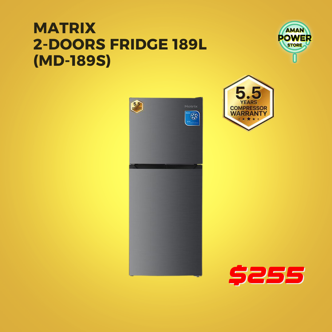 MATRIX 2-DOORS FRIDGE 189L (MD-189S)_0