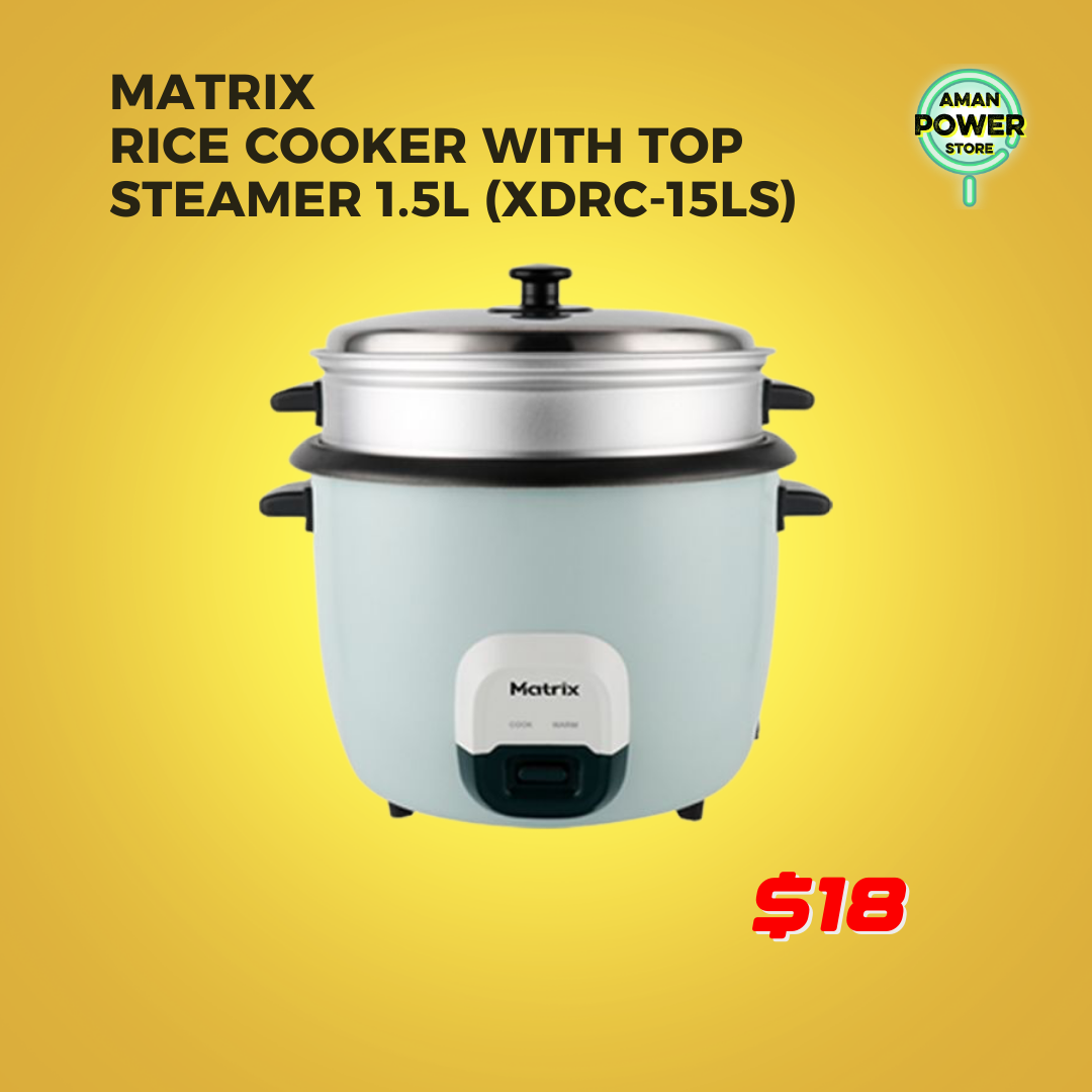 MATRIX RICE COOKER WITH TOP STEAMER 1.5L (XDRC-15LS)_0