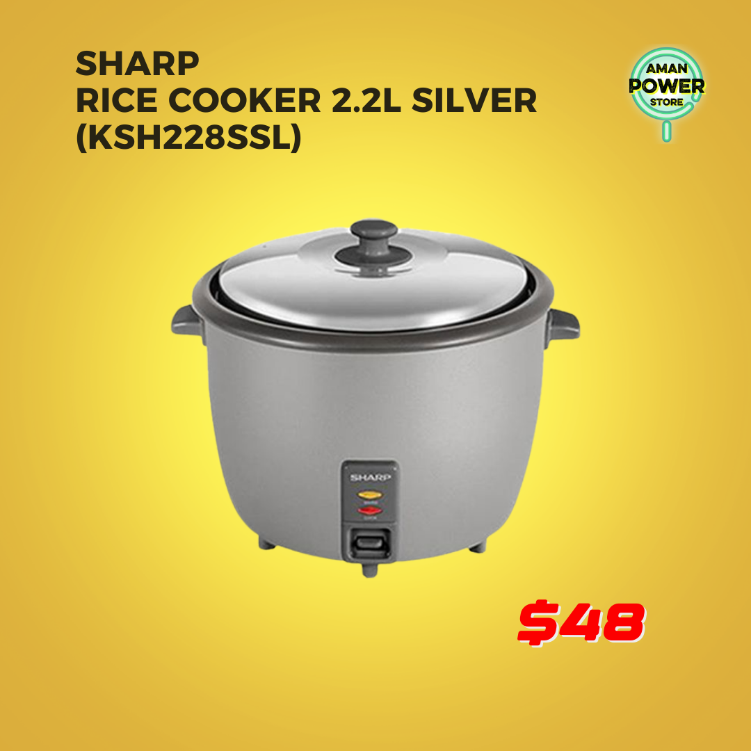 SHARP RICE COOKER 2.2L SILVER (KSH228SSL)_0