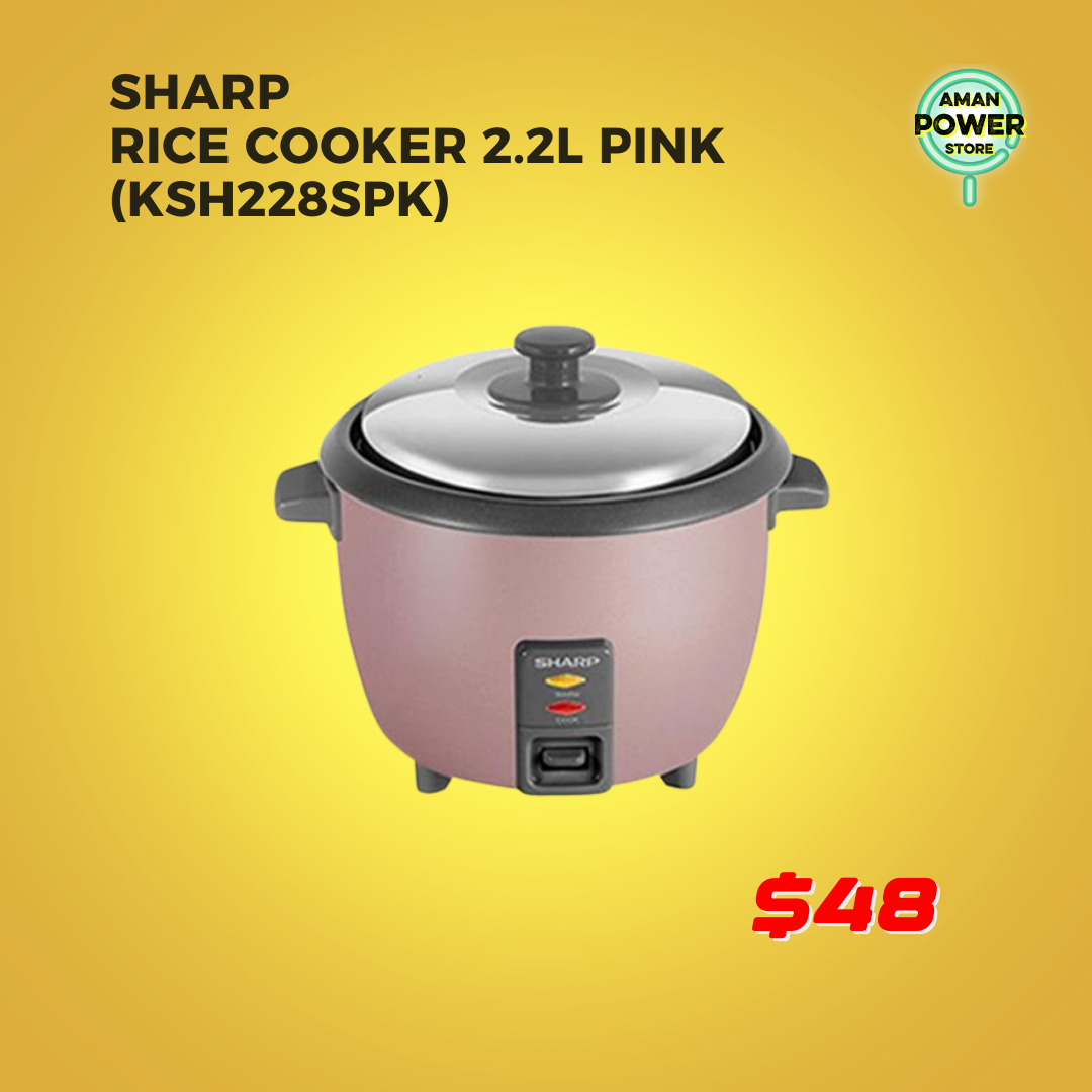 SHARP RICE COOKER 2.2L PINK (KSH228SPK)_0