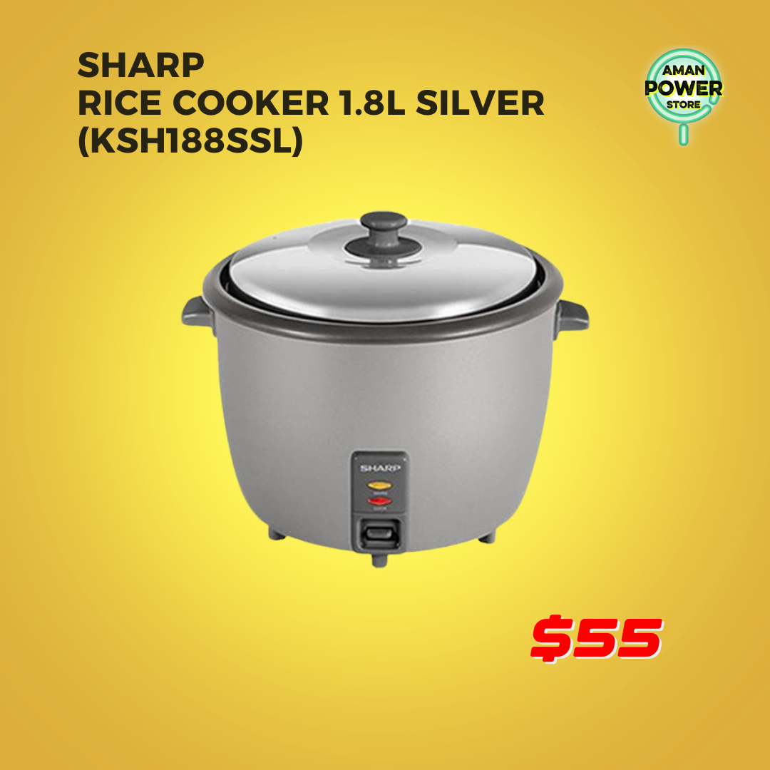 SHARP RICE COOKER 1.8L SILVER (KSH188SSL)_0