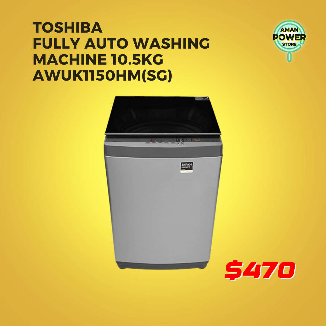 TOSHIBA FULLY AUTO WASHING MACHINE 10.5KG AWUK1150HM(SG)_0