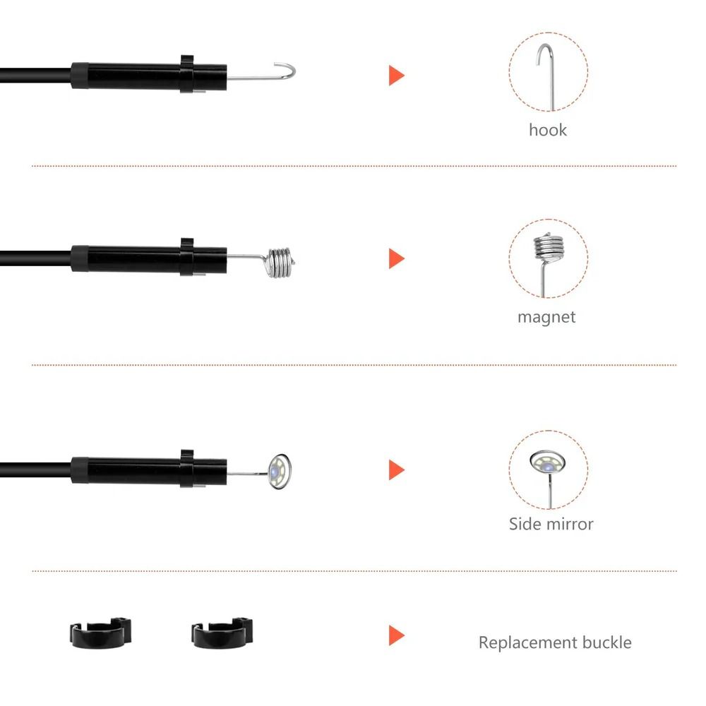 Multi-Purpose 8mm IP67 Waterproof 4.3 inch HD Portable Endoscope - Borescope_3