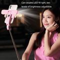 Selfie Stick with Tripod Stand for Phone with Remote and Bluetooth - Pink_0