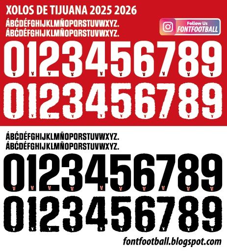 Font Vector Xolos De Tijuana 2025 2026 Shirt_0
