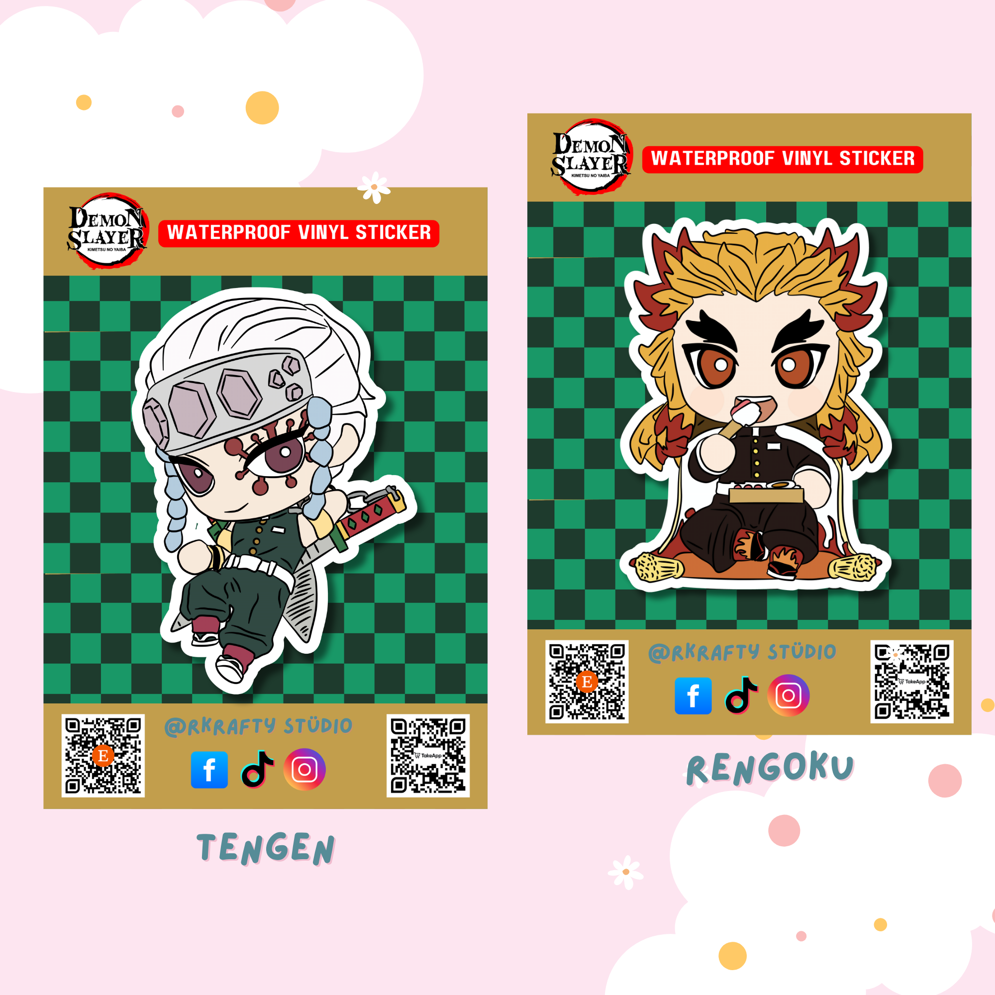 DEMON SLAYER POP MART INDIVIDUAL STICKERS_2