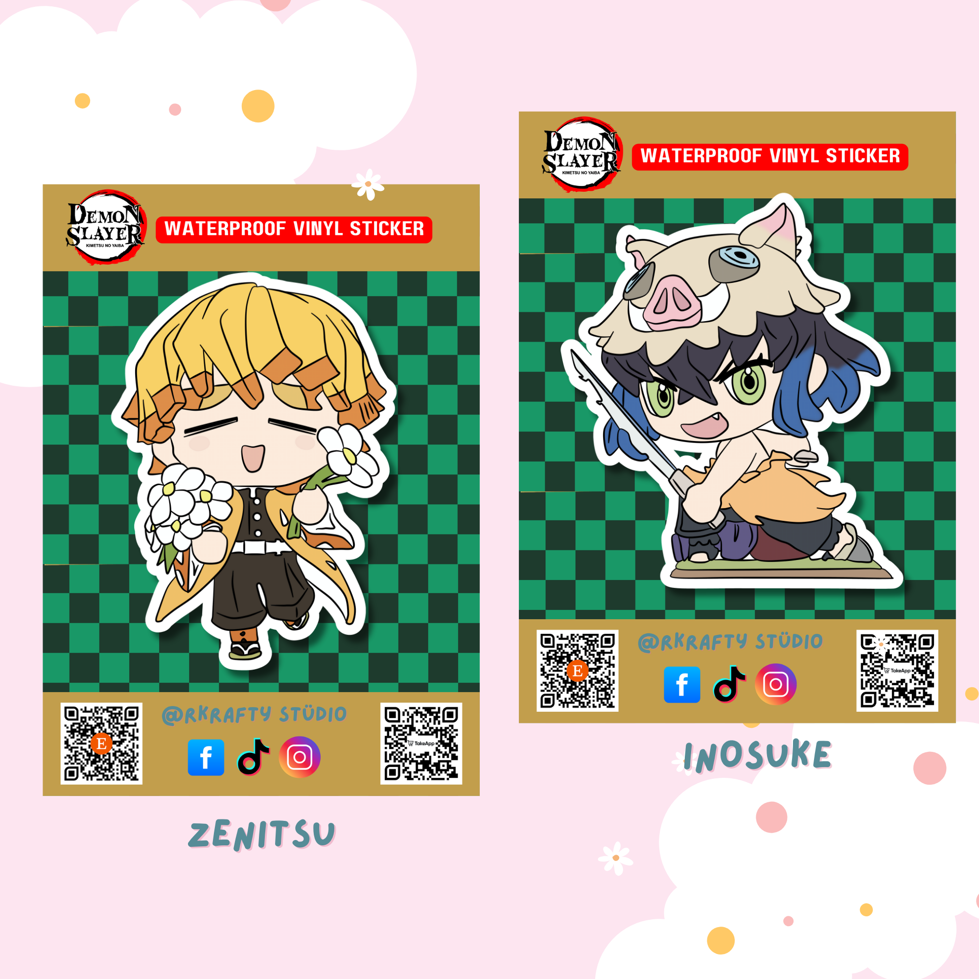 DEMON SLAYER POP MART INDIVIDUAL STICKERS_1