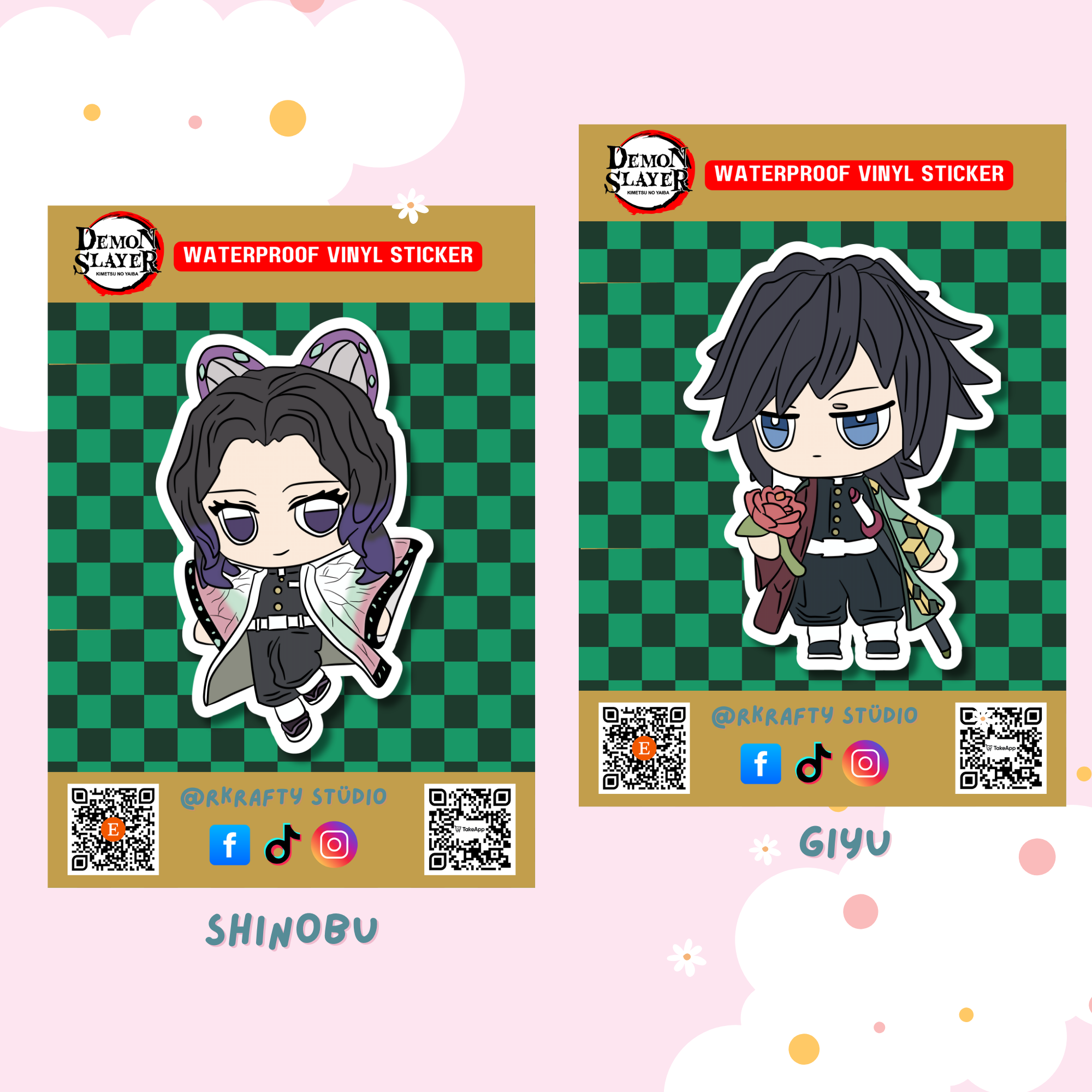 DEMON SLAYER POP MART INDIVIDUAL STICKERS_5