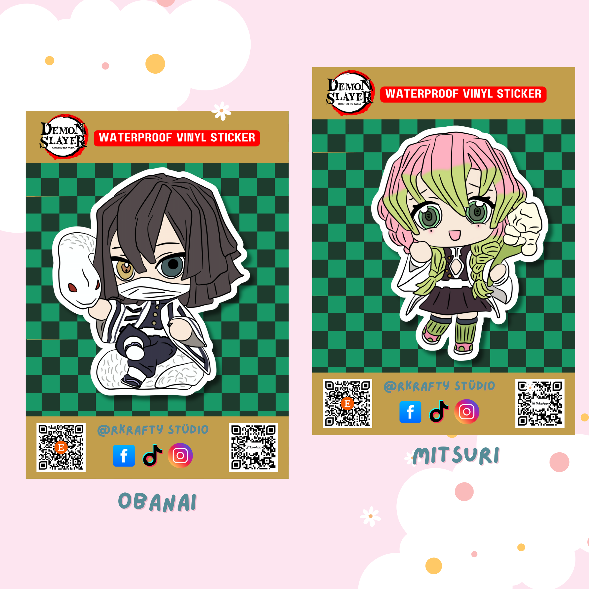 DEMON SLAYER POP MART INDIVIDUAL STICKERS_4