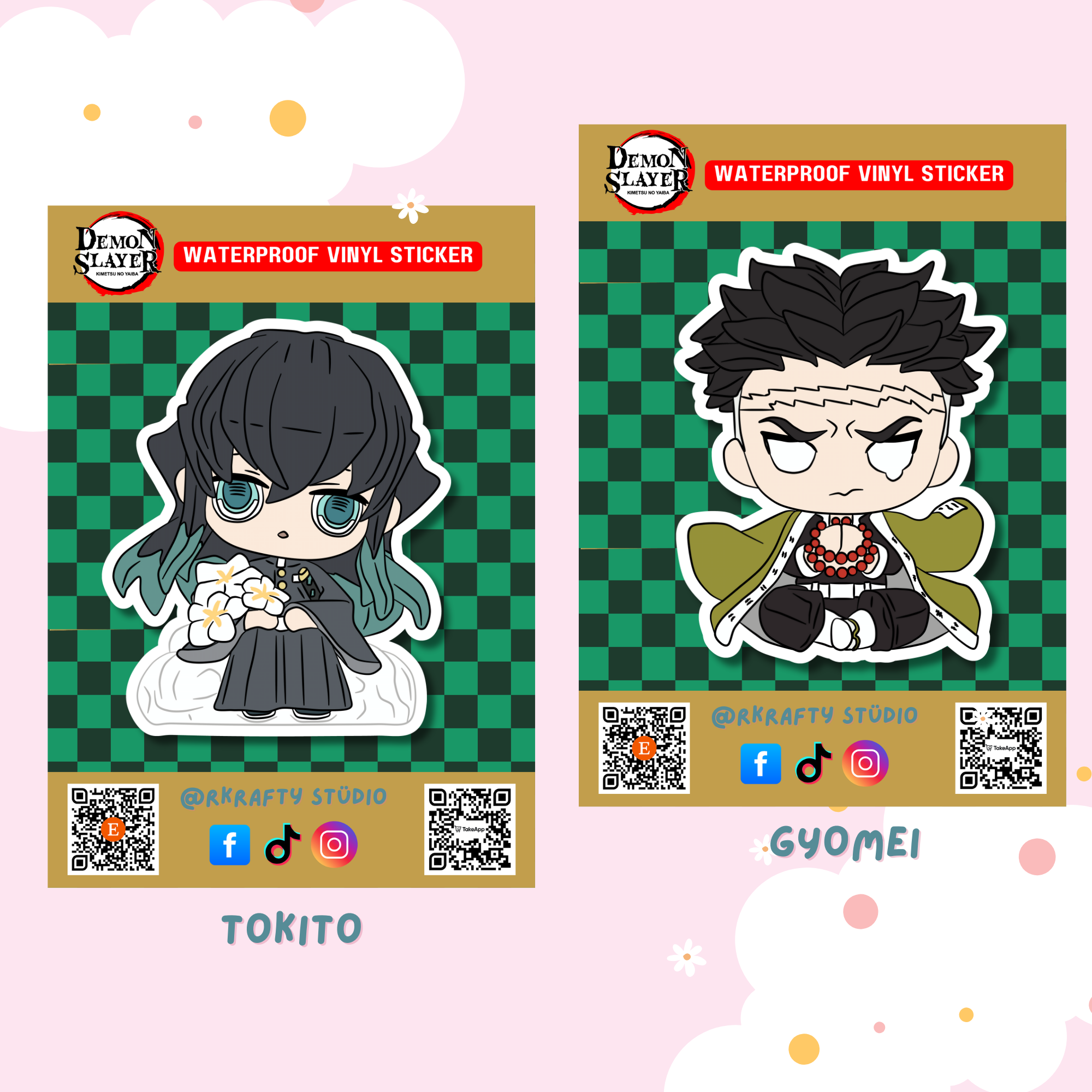 DEMON SLAYER POP MART INDIVIDUAL STICKERS_3
