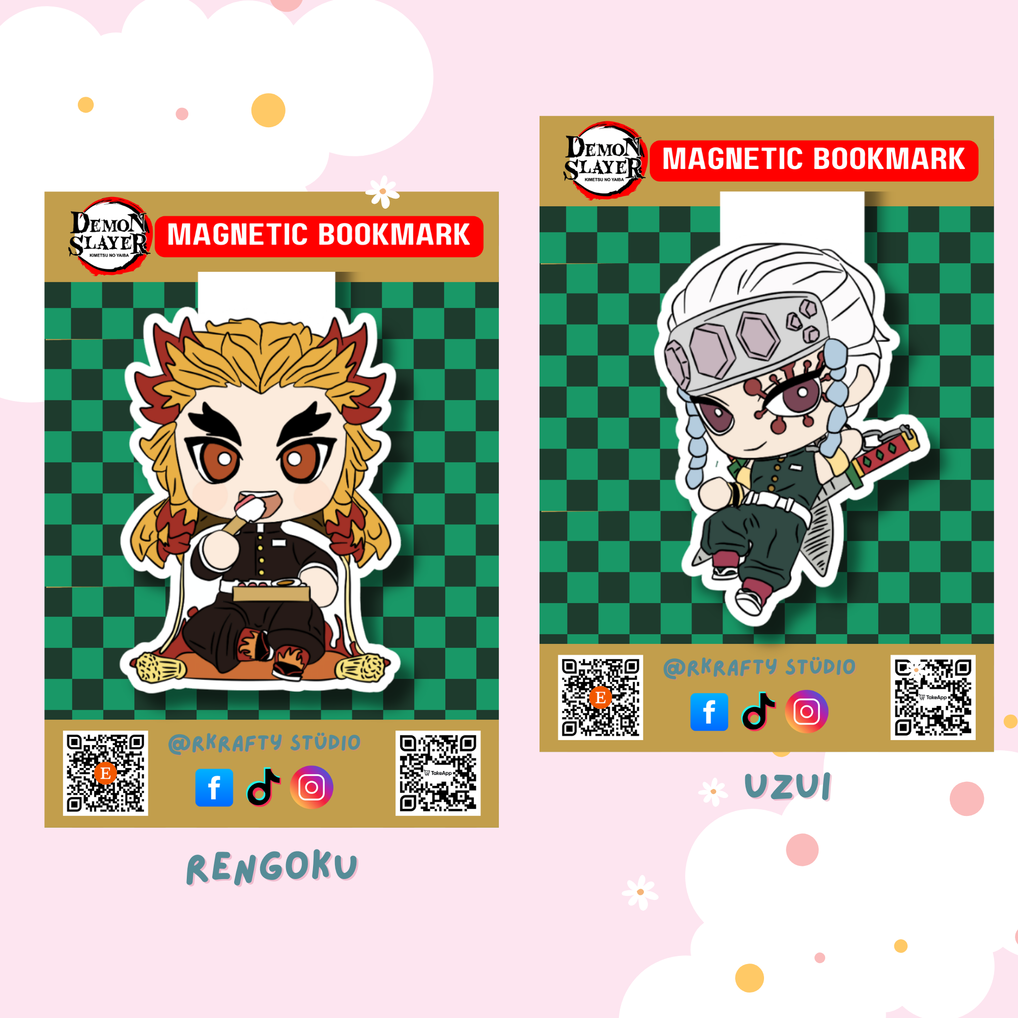DEMON SLAYER MAGNETIC BOOKMARK POP MART STYLE_2