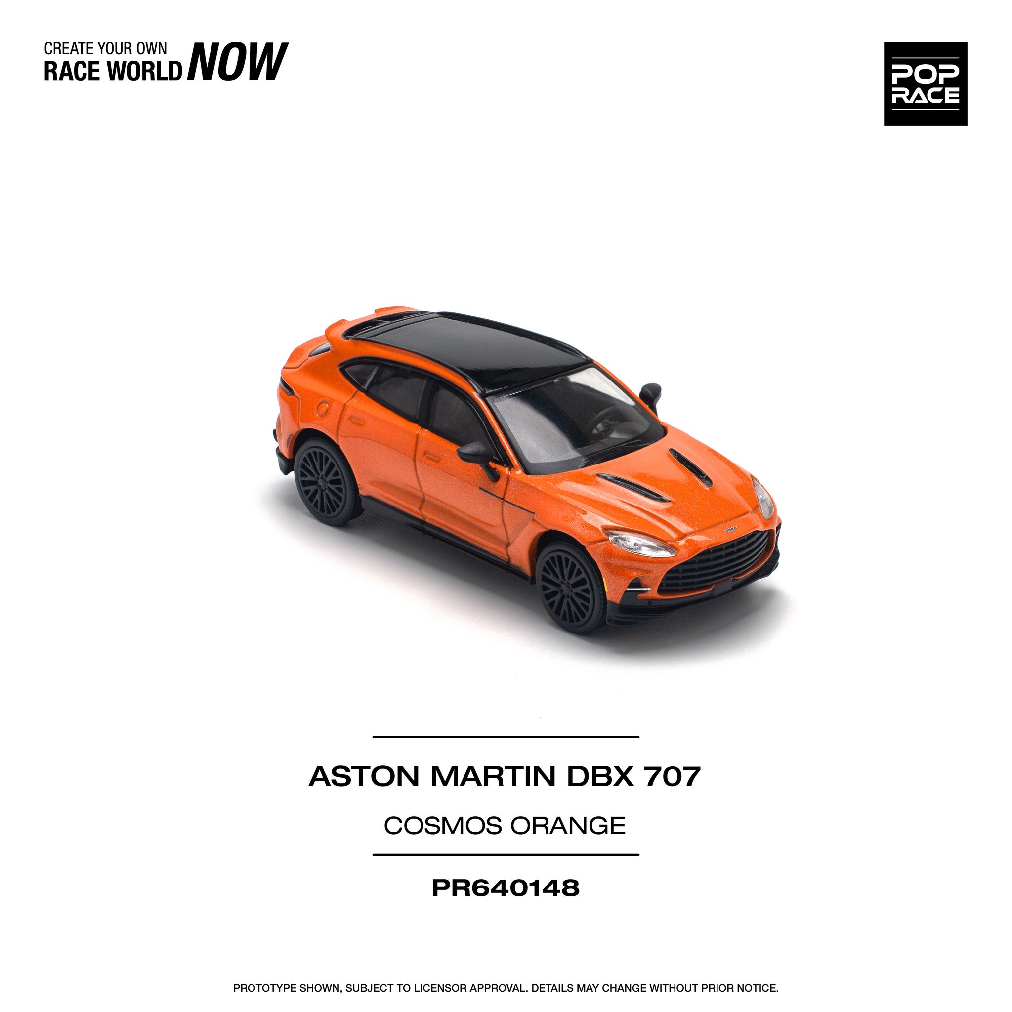 POP RACE MODEL 1/64 ASTON MARTIN DBX 707 - COSMOS ORANGE_5