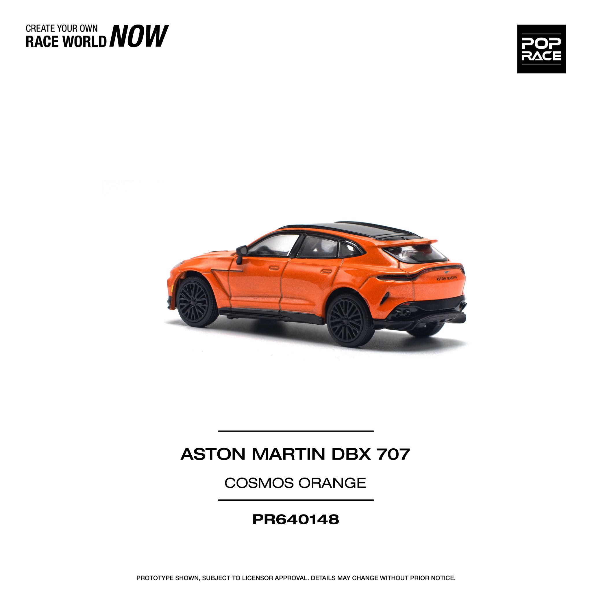 POP RACE MODEL 1/64 ASTON MARTIN DBX 707 - COSMOS ORANGE_3