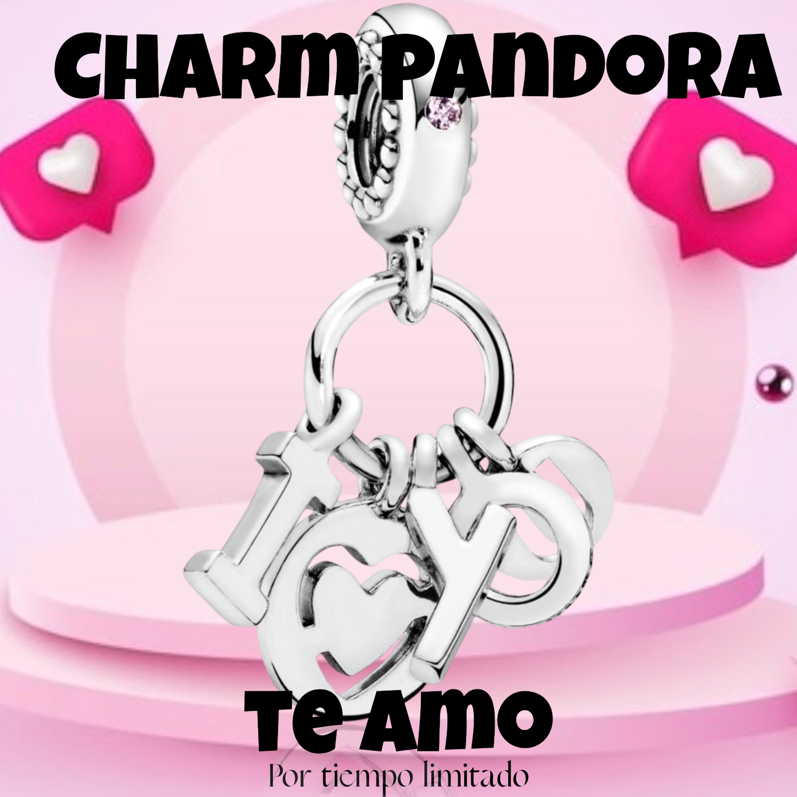 Charm Pandora- Te amo_0