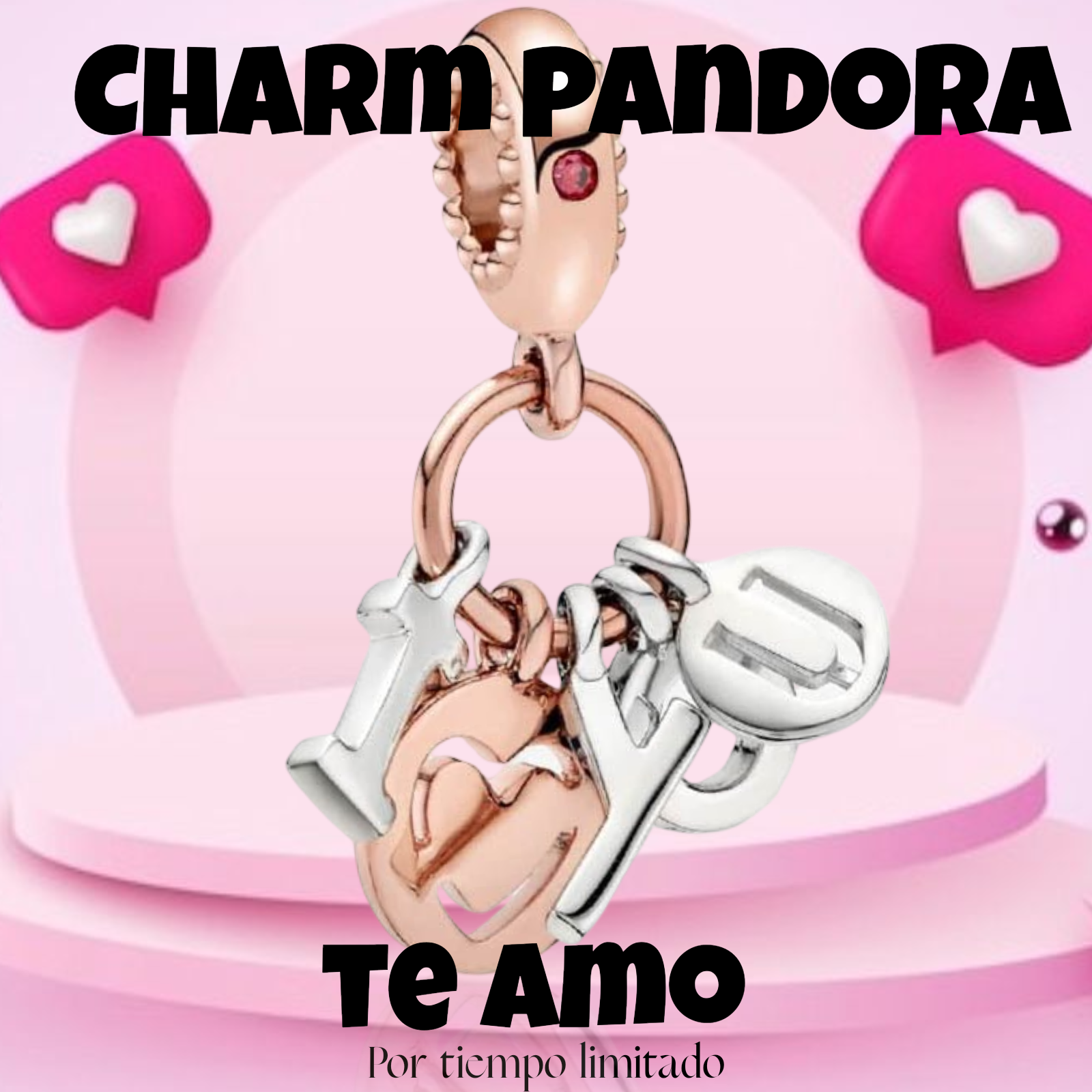 Charm Pandora- Te Amo_0