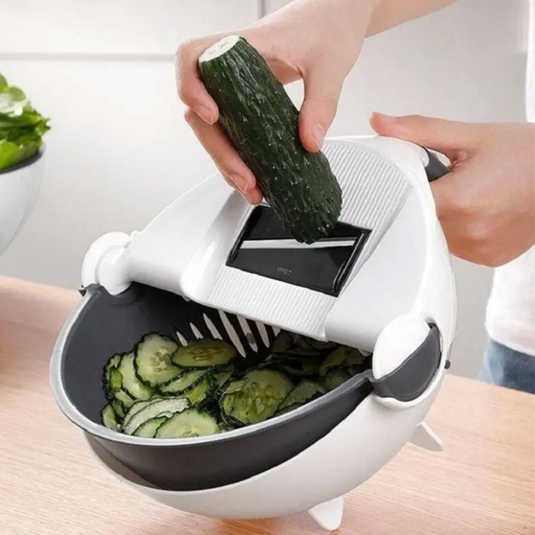 9 in 1 Multifunction Magic Rotate Vegetable Cutter - القطاعة الحديثة 9 في 1_0