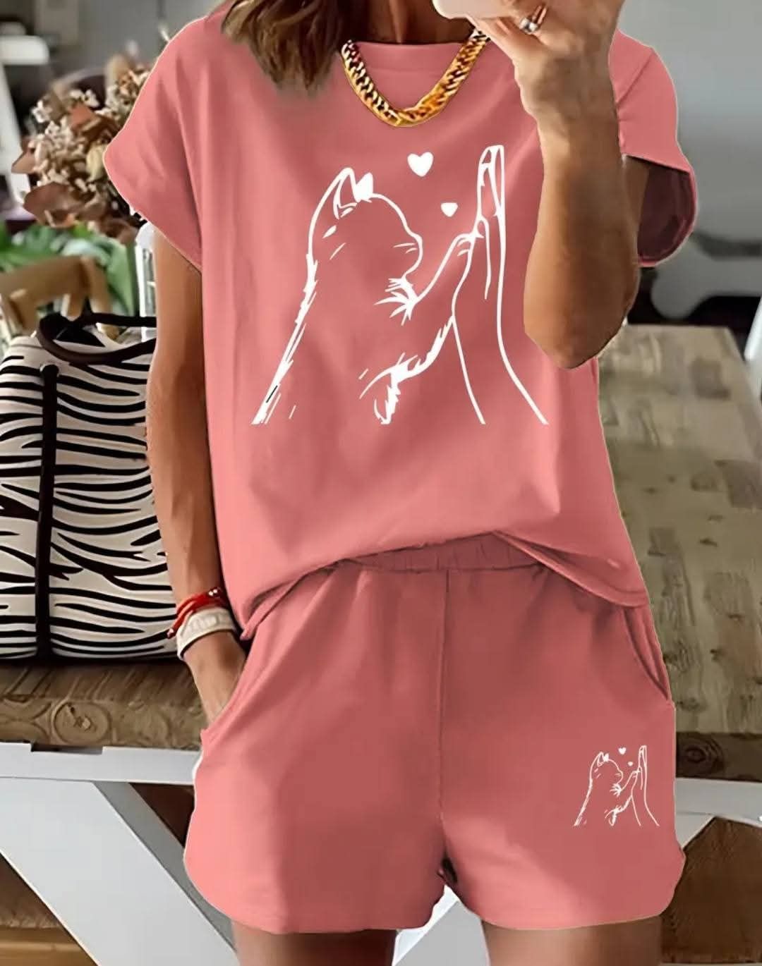 Ladies 2 Piece Animal / Flower Sets_3