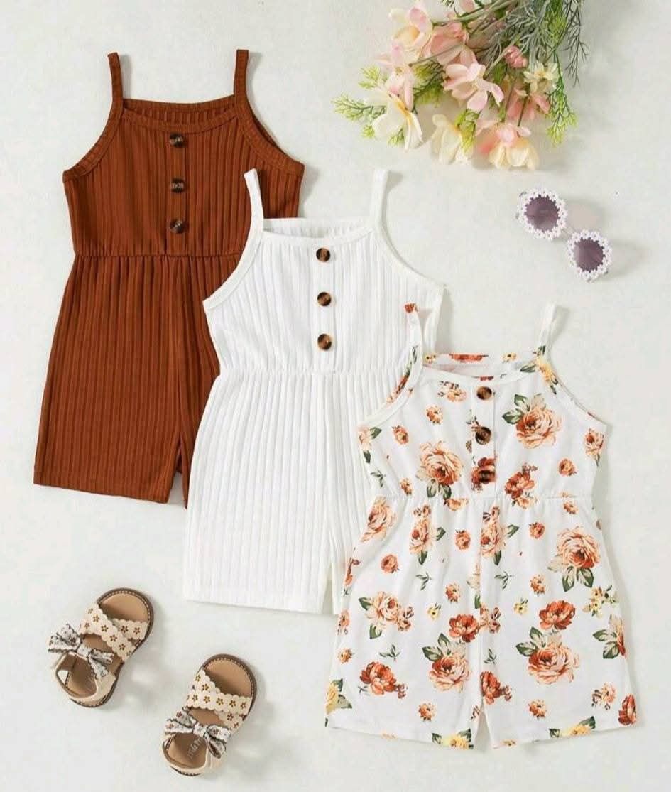 Young Girls' 3 Piece Set Jumpsuits_4