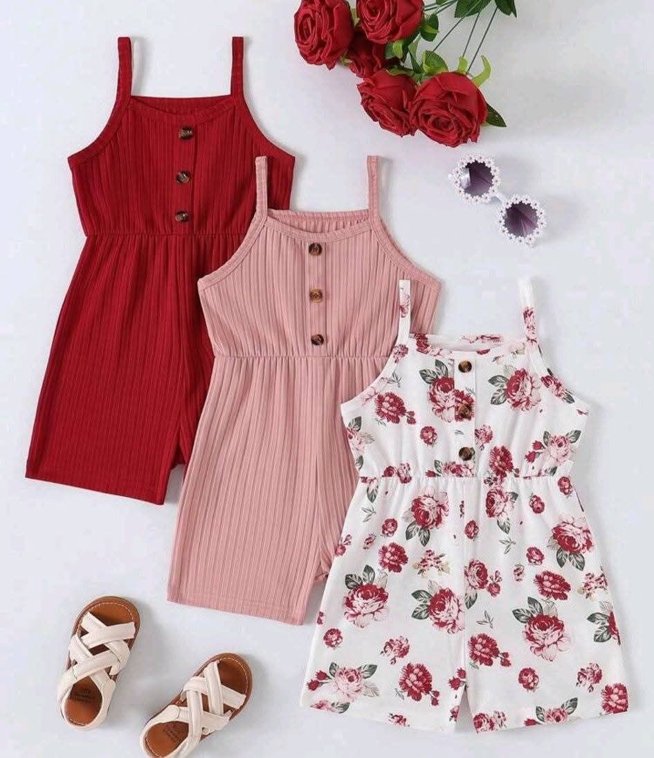 Young Girls' 3 Piece Set Jumpsuits_3
