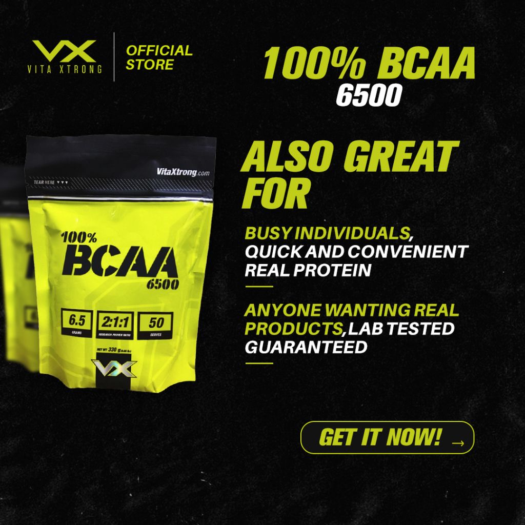VITAXTRONG 100% BCAA 6500 – 330g (50 Servings) | Muscle Recovery & Energy | 2:1:1 Ratio_3
