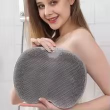 Silicone Bath Brush & Foot Massage Mat  حصيرة استحمام سيليكون مانعة للانزلاق مع فرشاة فرك الظهر وتدليك القدم_4