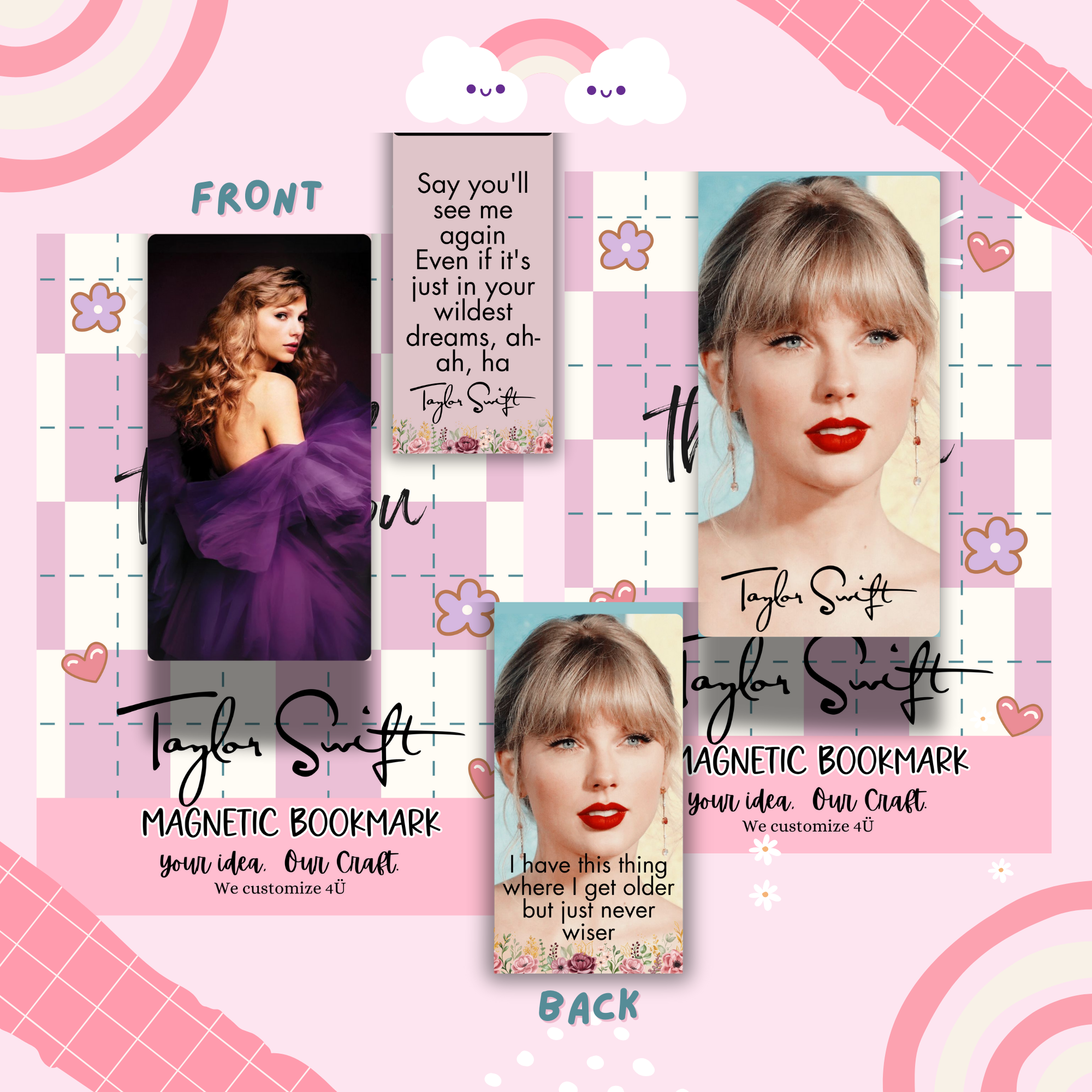 2pcs Magnetic Bookmarks  Sale Set #3_1