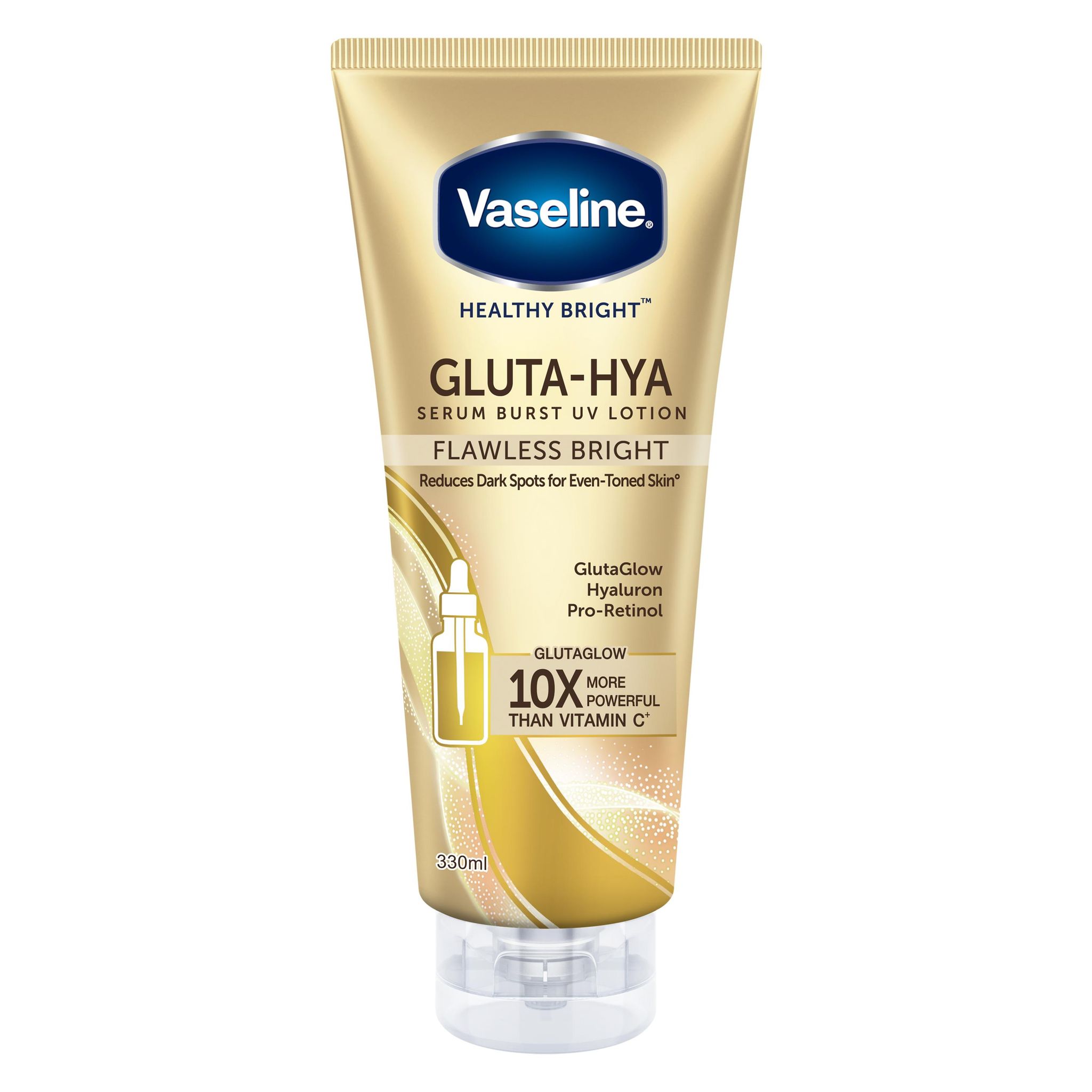 VASELINE HEALTHY BRIGHT GLUTA-HYA SERUM BURST LOTION FLAWLESS BRIGHT 300ml فازلين هيلثي سيروم فلاو ليس برايت الاشراقة للجسم_0