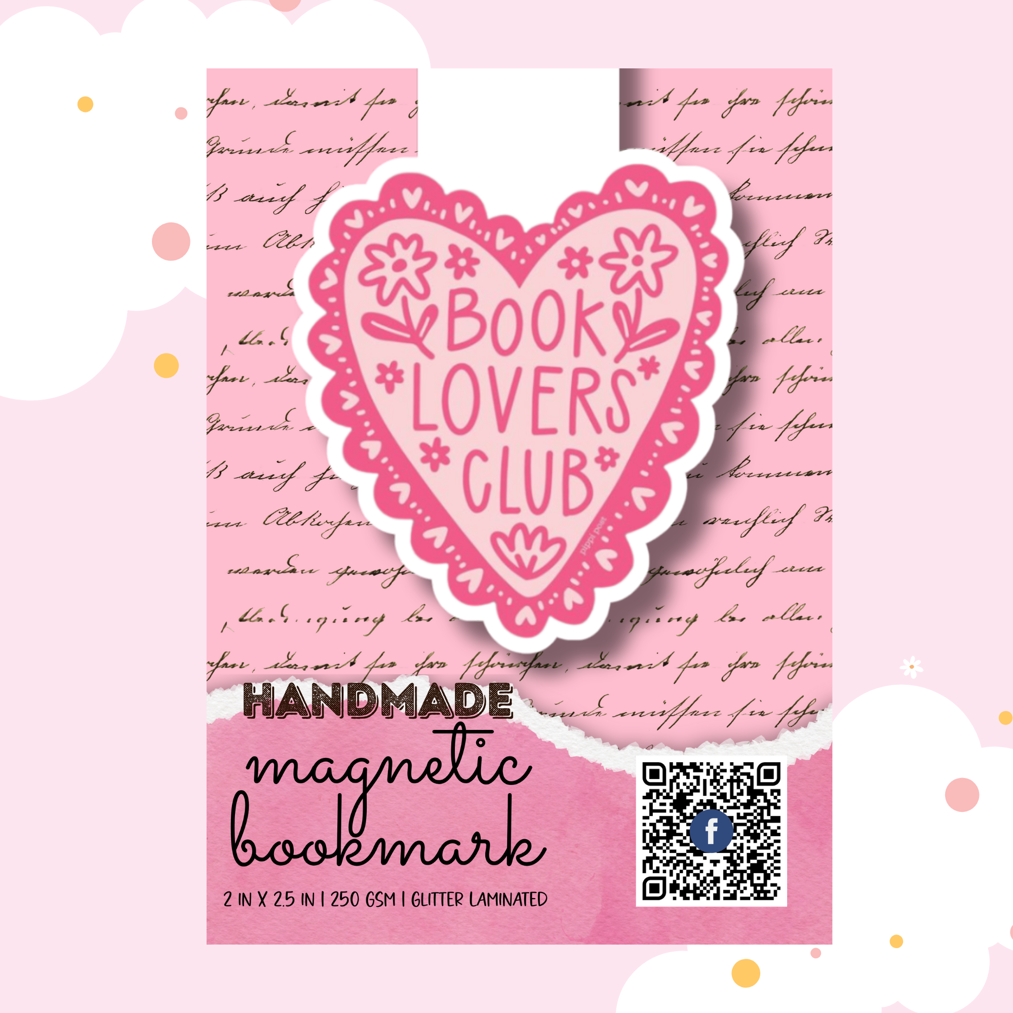 Let's go Pink Magnetic Bookmarks_0