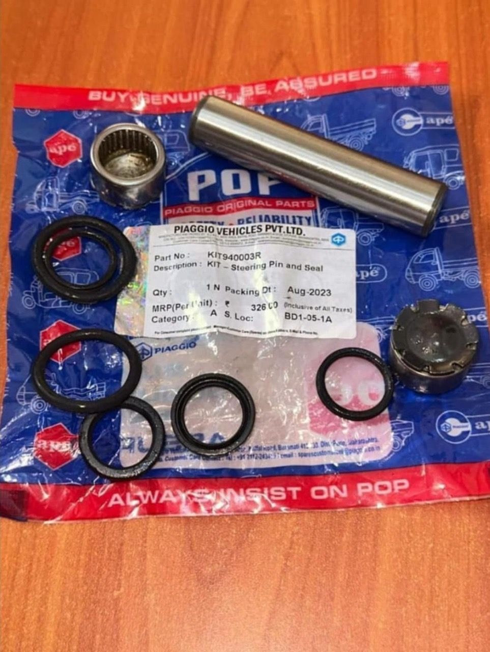 KIT   STEERING PIN AND SEAL KIT940003R_0