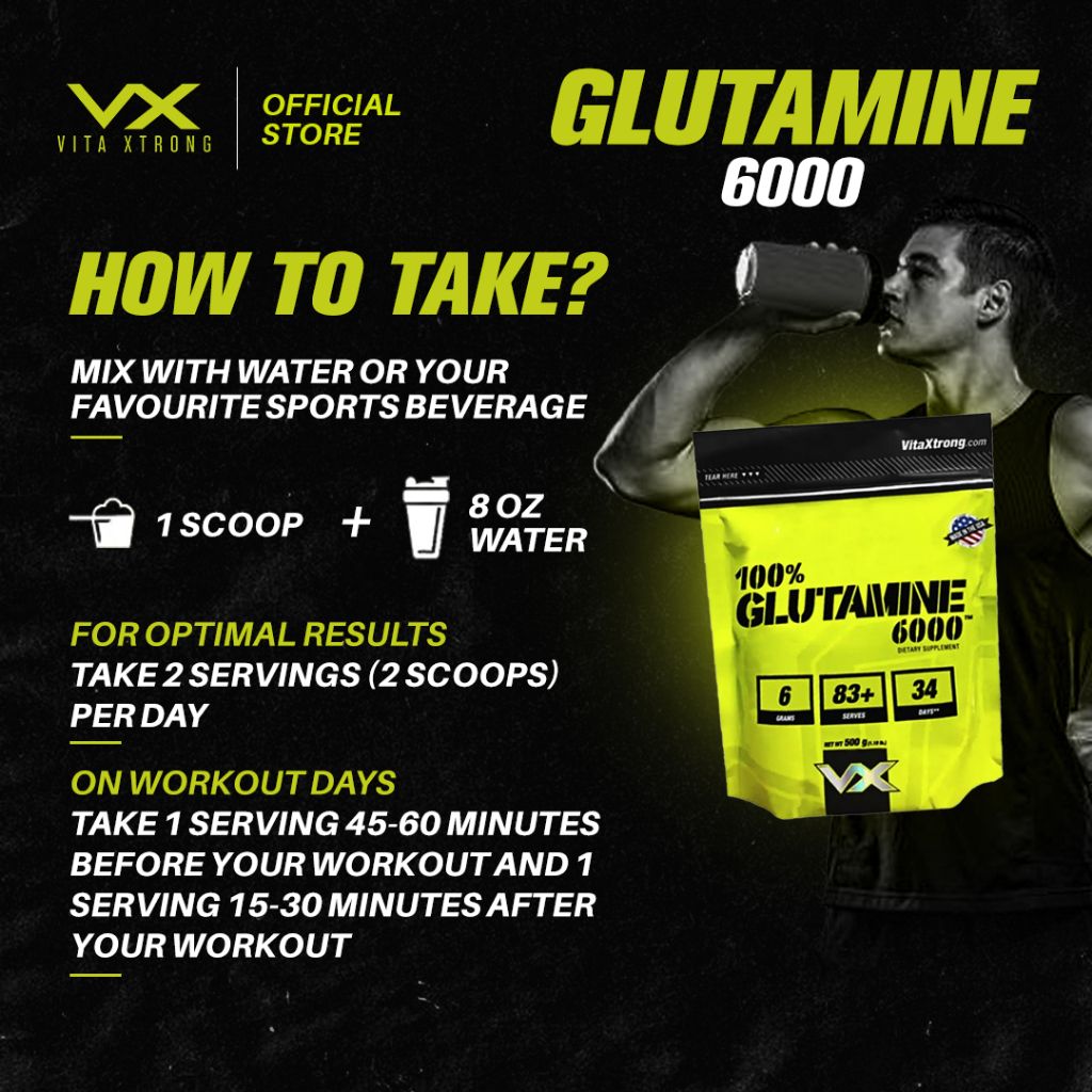 VITAXTRONG 100% Glutamine [300g / 500g / 1kg] – Faster Muscle Recovery, Repair & Immune Boost [VX]_4
