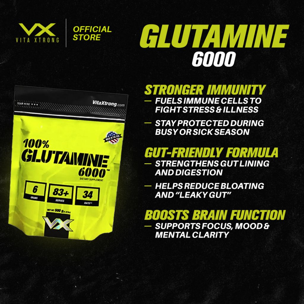 VITAXTRONG 100% Glutamine [300g / 500g / 1kg] – Faster Muscle Recovery, Repair & Immune Boost [VX]_1