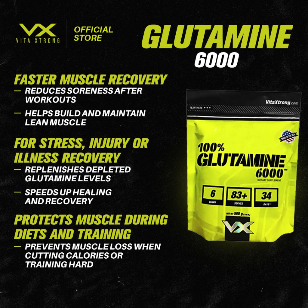 VITAXTRONG 100% Glutamine [300g / 500g / 1kg] – Faster Muscle Recovery, Repair & Immune Boost [VX]_2