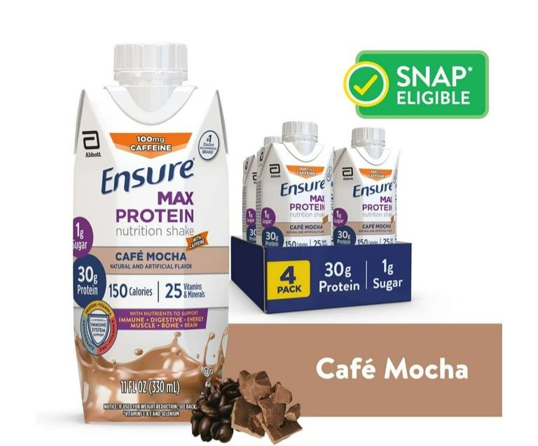 Ensure Max Protein Nutrition Shake - Cafe Mocha - 30g Protein - 11 fl oz/4pk_0