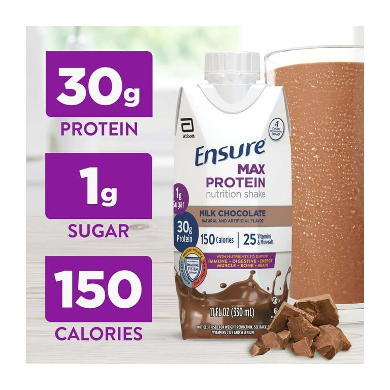 Ensure Max Protein Shake, 30g Protein, Milk Chocolate, 11 fl oz, 4 Pack_1