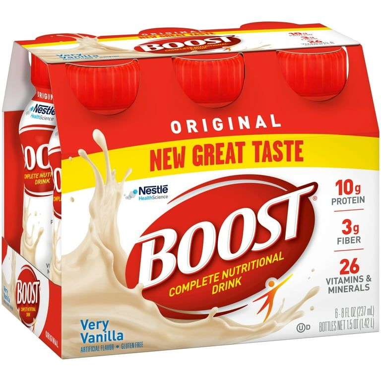 BOOST Original Balanced Nutritional Drink Protein Shakes, Very Vanilla, 8 fl oz, 6 Pack_0