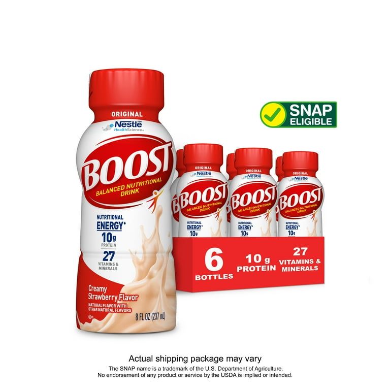 BOOST Original Balanced Nutritional Drink Protein Shakes, Creamy Strawberry, 8 fl oz, 6 Pack_3