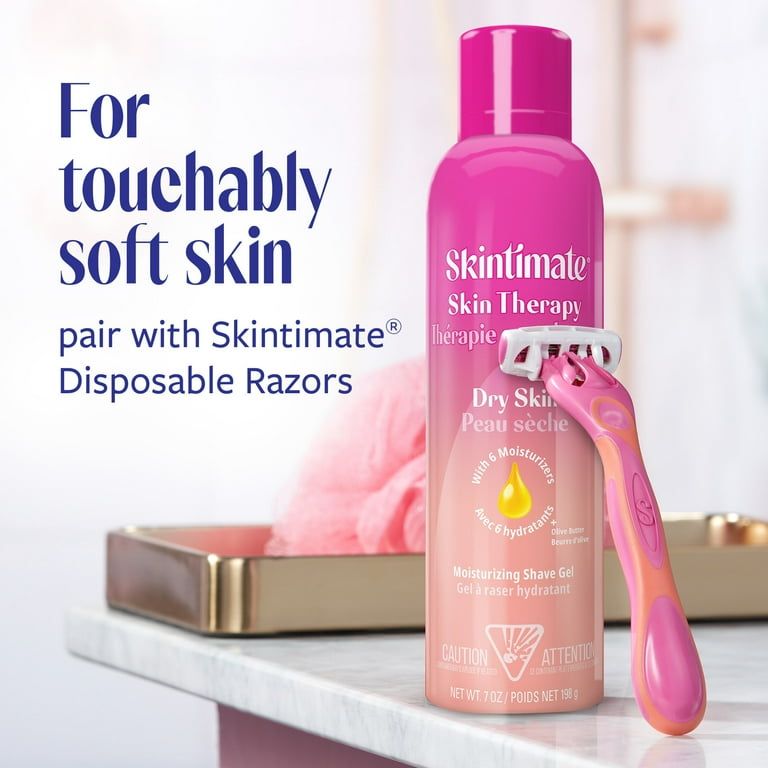 Skintimate Dry Skin Women’s Shave Gel, Fresh Scent, Moisturizing Shaving Cream Twin Pack, 7 oz Each_5