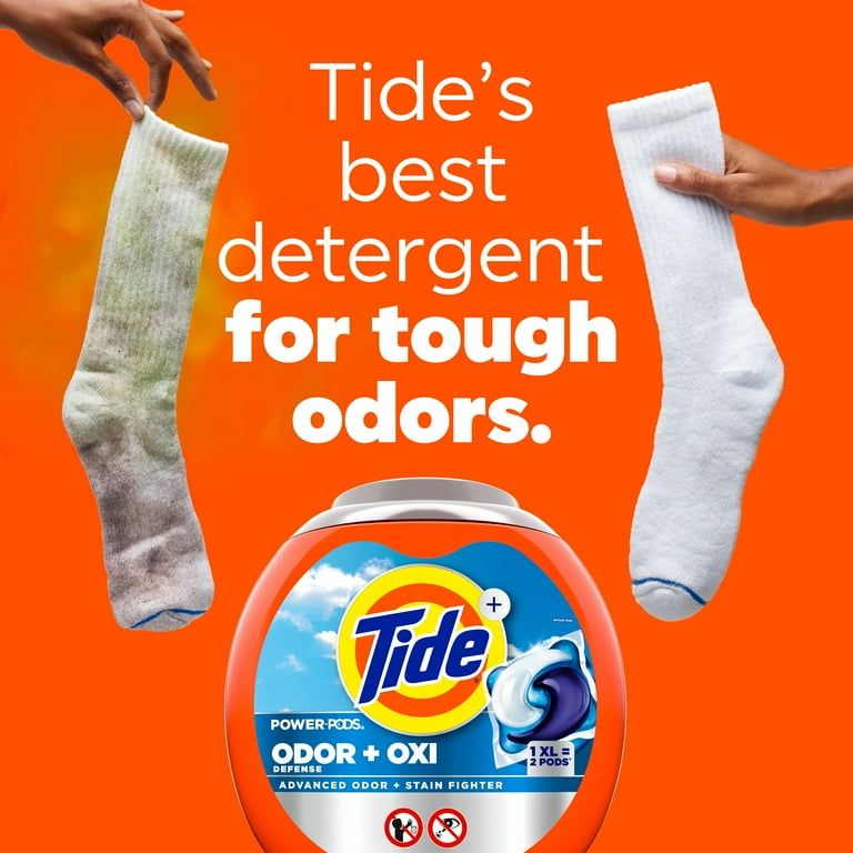 Tide Power PODS Odor Defense + Oxi Laundry Detergent Pacs, Original Scent, 25 Count_4