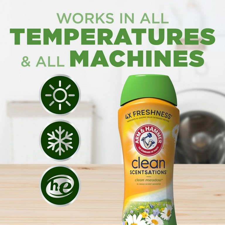 ARM & HAMMER Clean Scentsations In-Wash Scent Booster, Laundry Scent Booster Clean Meadow scent, 24 Oz_3