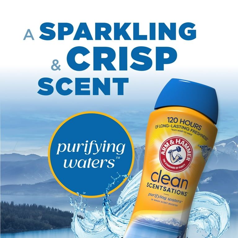 ARM & HAMMER Clean Scentsations In-Wash Scent Booster, Laundry Scent Booster Purifying Waters scent, 24 Oz_4