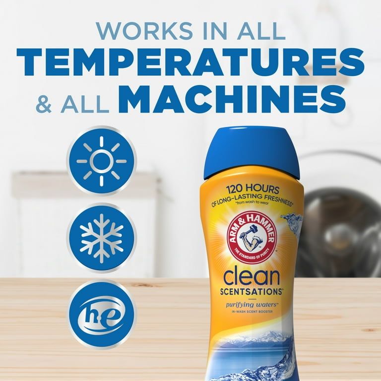 ARM & HAMMER Clean Scentsations In-Wash Scent Booster, Laundry Scent Booster Purifying Waters scent, 24 Oz_3