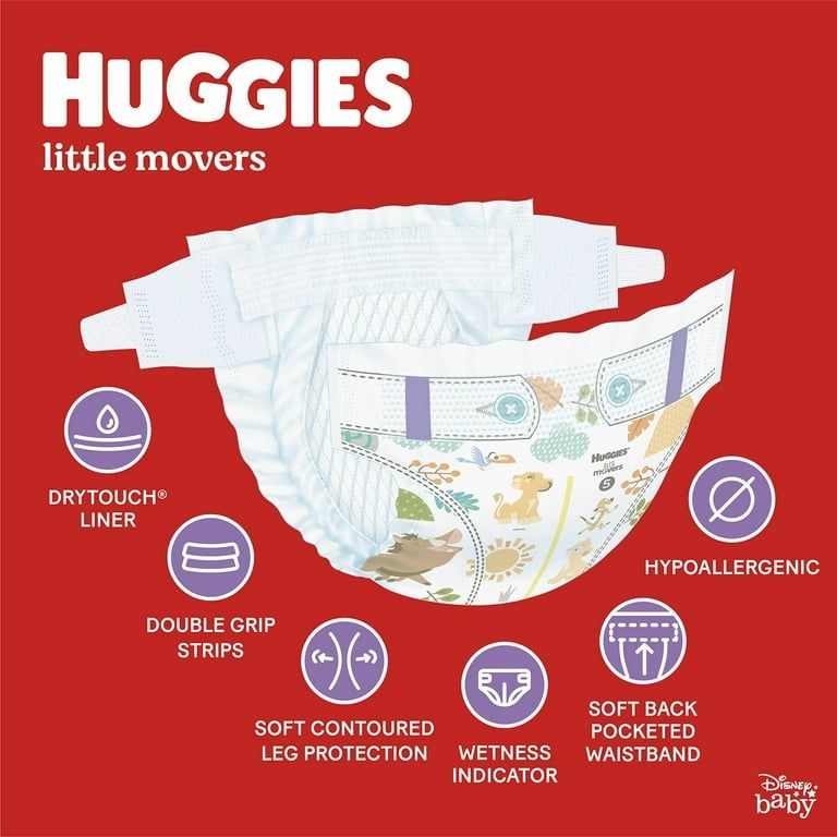 Huggies Little Movers Baby Diapers, Size 3, 68 Ct_1