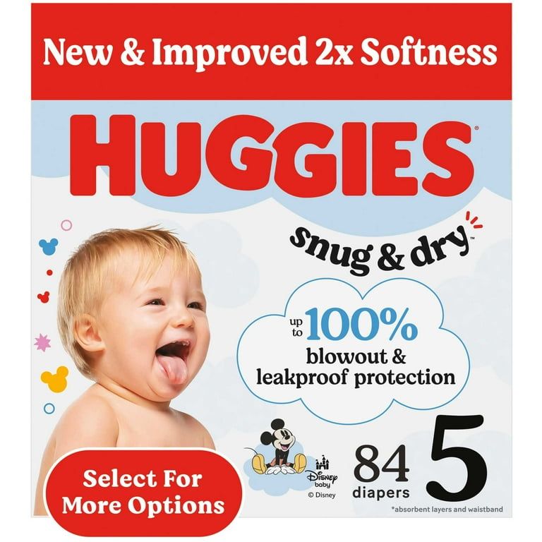 Huggies Snug & Dry Baby Diapers, Size 5 (27+ lbs), 84 Ct_1